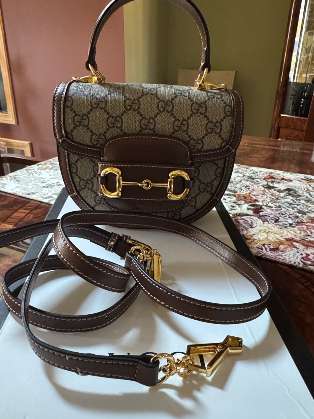 Gucci Horsebit 1955 Mini Top Handle Bag.